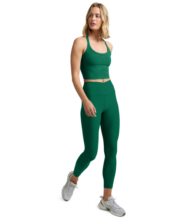 Spacedye On The Up Cropped Tank- Legacy Pine Heather
