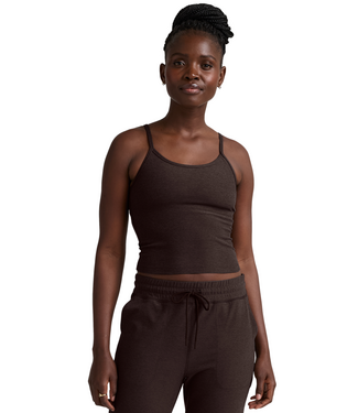 Beyond Yoga Spacedye Forever Waist Length Tank- Dark Chocolate