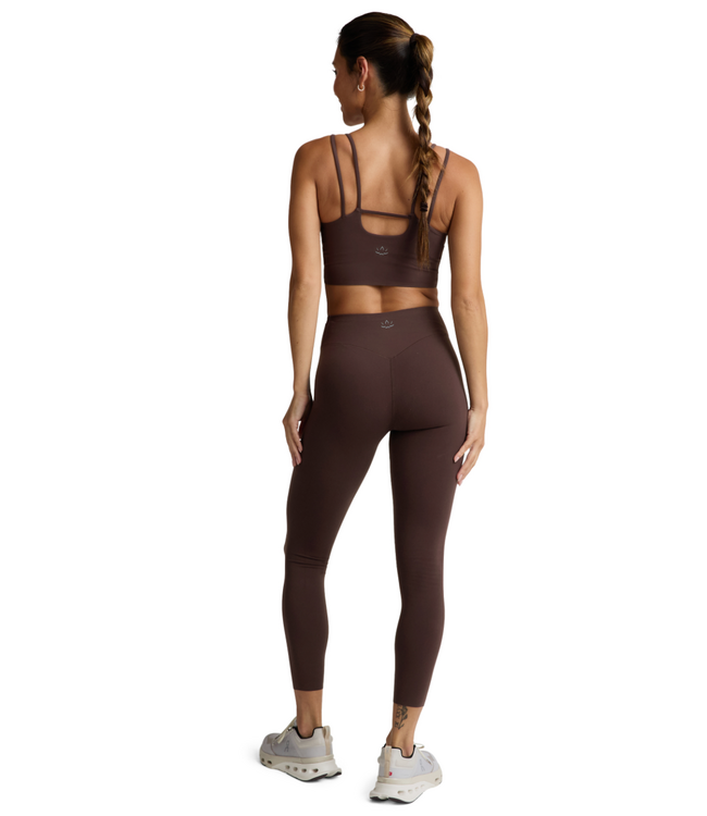 Glowzone High Waisted Midi Legging- Cocoa Plum