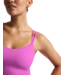 Glowzone Strappy Cropped Tank- Electric Fuchsia