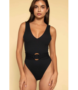 Montce Swim Kim Rib One Piece- Black