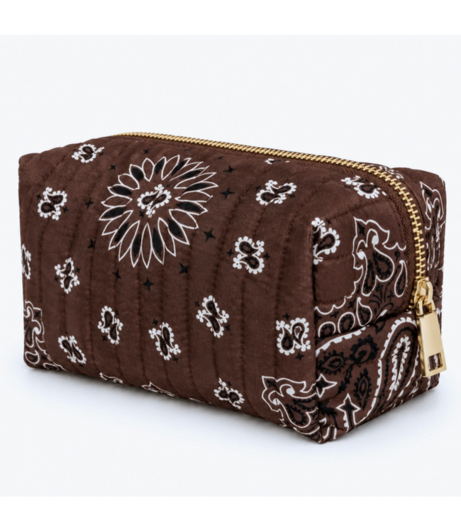 Bandana Cosmetic Case- Coco Brown