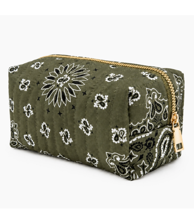 Bandana Cosmetic Case- Olive