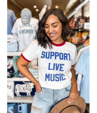 Support Live Music Tee- White