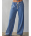 Cotton Wide Leg Pants- Light Denim