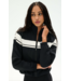 Morrison Nylon Twill Track Jacket- Black/Creme