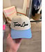 Twin Lion Embroidered Hat-Blue/Cream