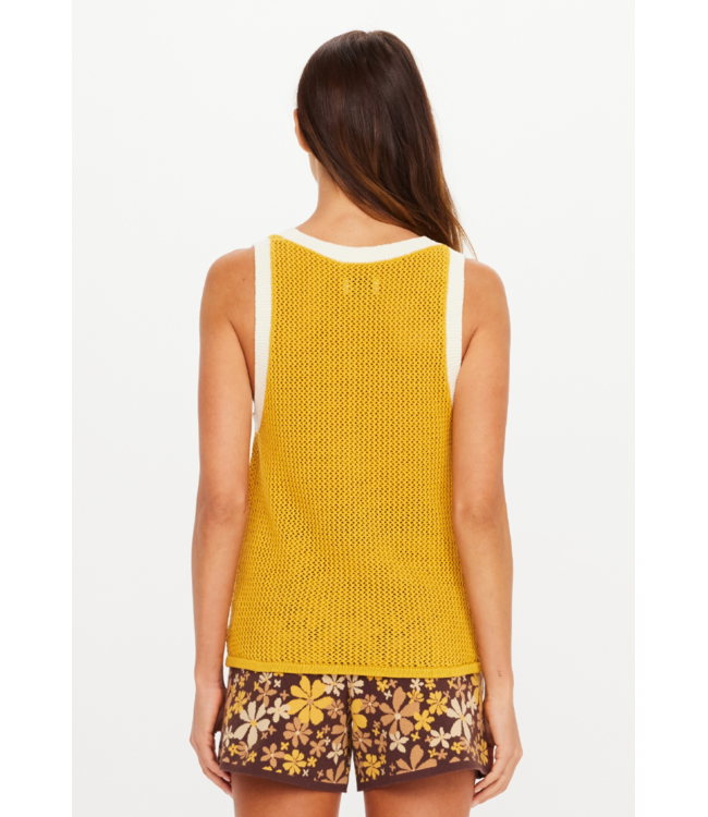 Fenway Wales Knit Tank- Yellow