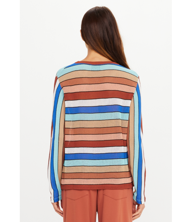 Iza Milla Long Sleeve Knit Top- Stripe