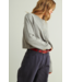 Round Neck Knit Cardigan- Grey