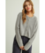 Round Neck Knit Cardigan- Grey