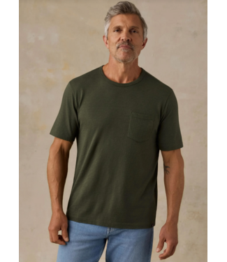 Faherty Brand Sunwashed Pocket Tee- Forest Grove