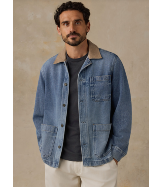 Faherty Brand High Ridge Twill Studio Jacket- Stony Brook Wash