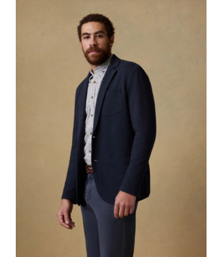 Faherty Brand Inlet Tweed Blazer- Navy Twilight Herringbone