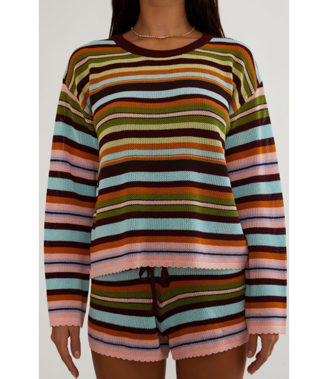 Beach Sweater- Paradise Stripe