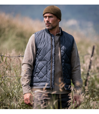Essex Quilted Vest- Navy