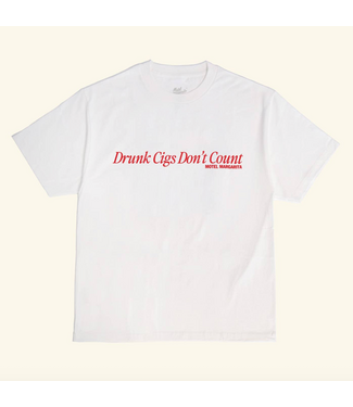 Drunk Cigs Don't Count Tee- White
