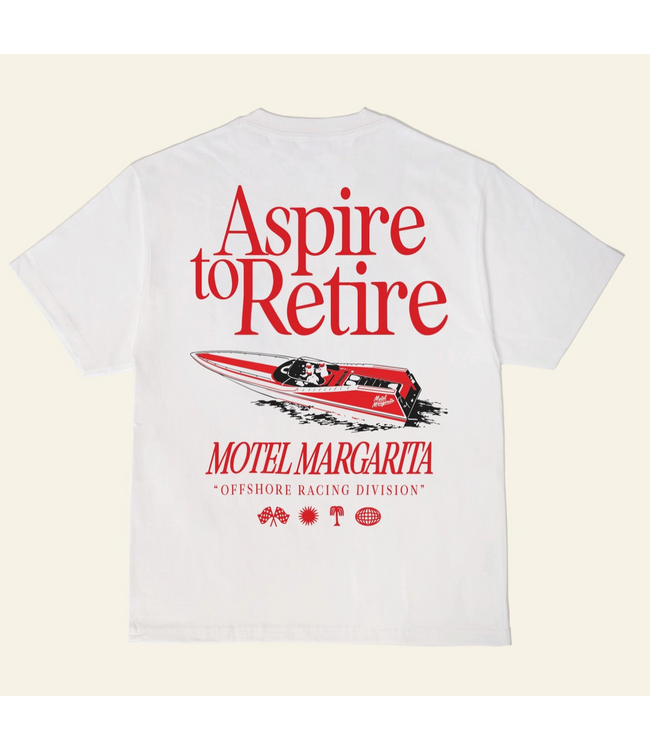 Aspire To Retire Tee- White