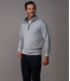 Heather Cloud Cotton Quarter Zip- Light Grey