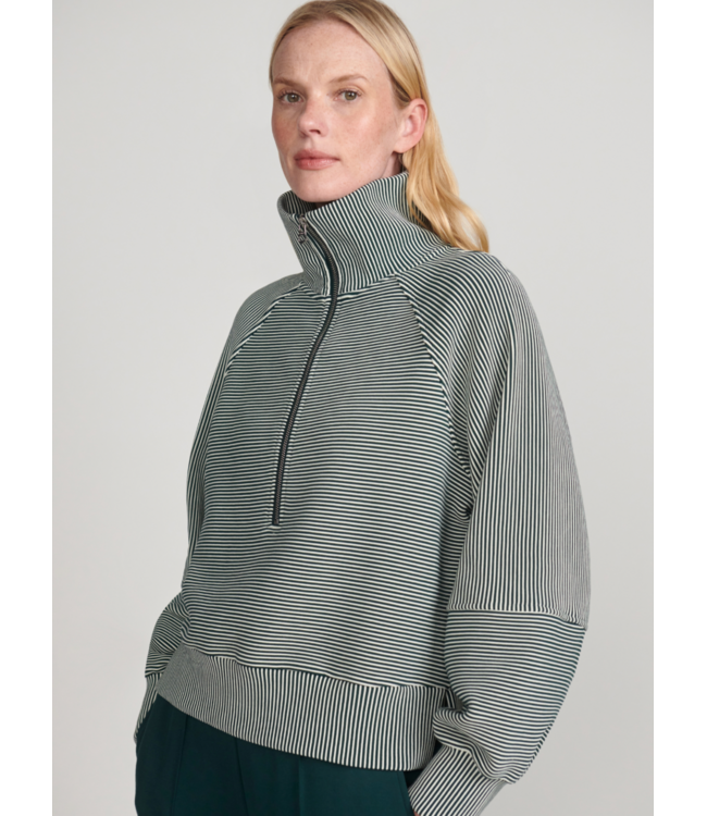 Milano Half Zip Sweat 2.0- Ponderosa Pine/Pristine