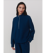 Mavis Mock Neck Sweat- Sea Blue