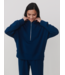 Mavis Mock Neck Sweat- Sea Blue