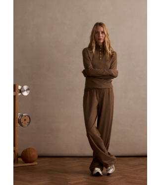 Varley Nathaniel Long Sleeve Top- Teak Olive Marl