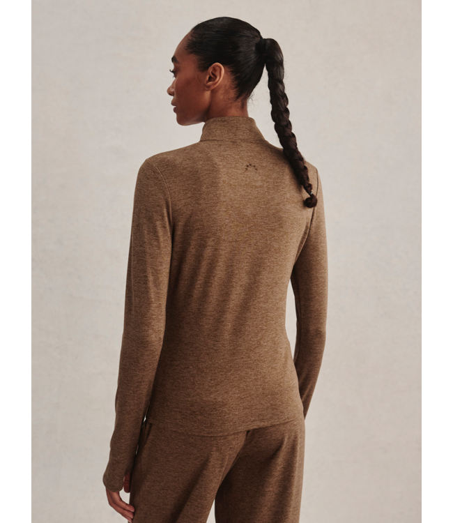 Nathaniel Long Sleeve Top- Teak Olive Marl