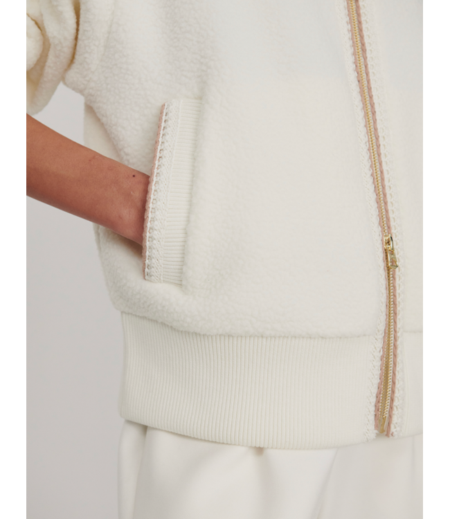 Klaudia Fleece Jacket- Egret