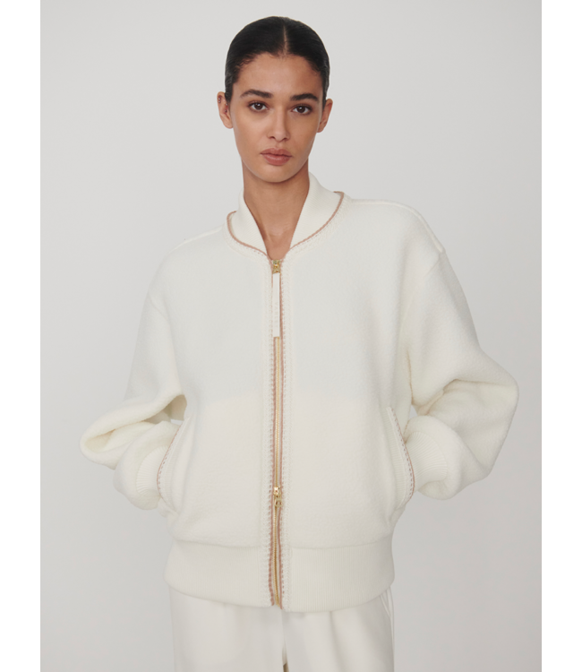Klaudia Fleece Jacket- Egret