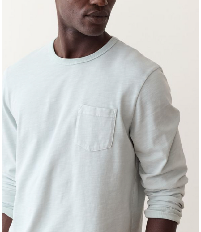 Luxe Slub Pocket Tee- Ballad Blue