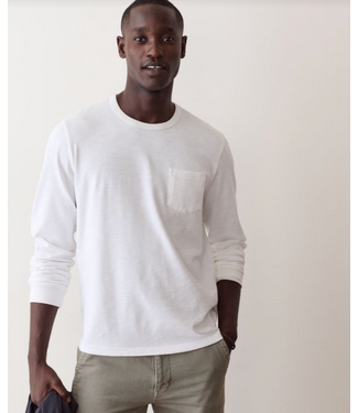 Marine Layer Luxe Slub Pocket Tee- White