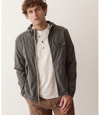 Marine Layer The Pierce Ripstop Windbreaker- Dark Green