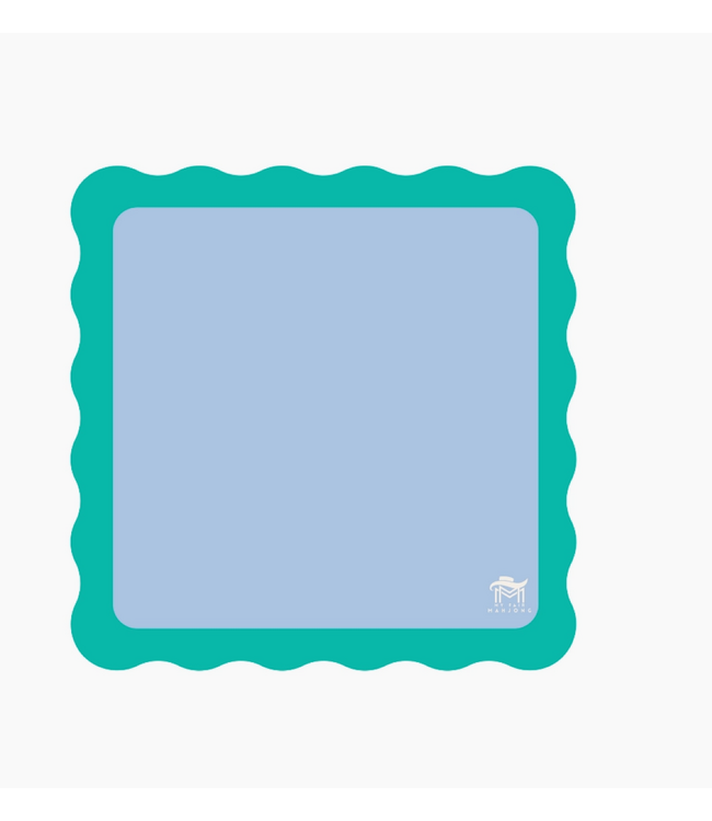 Mini Mahjong Mat Color Wave- Blue/Green
