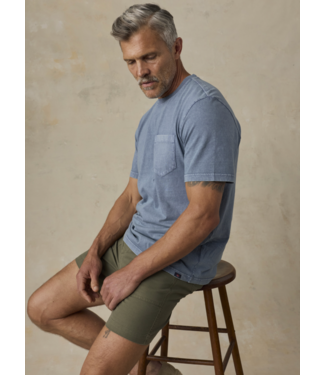 Faherty Brand SS Recycled Cotton Tee- Bayside Blue