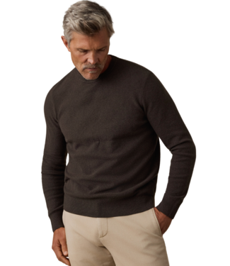 Faherty Brand Jackson Crew Sweater- Coast Brown