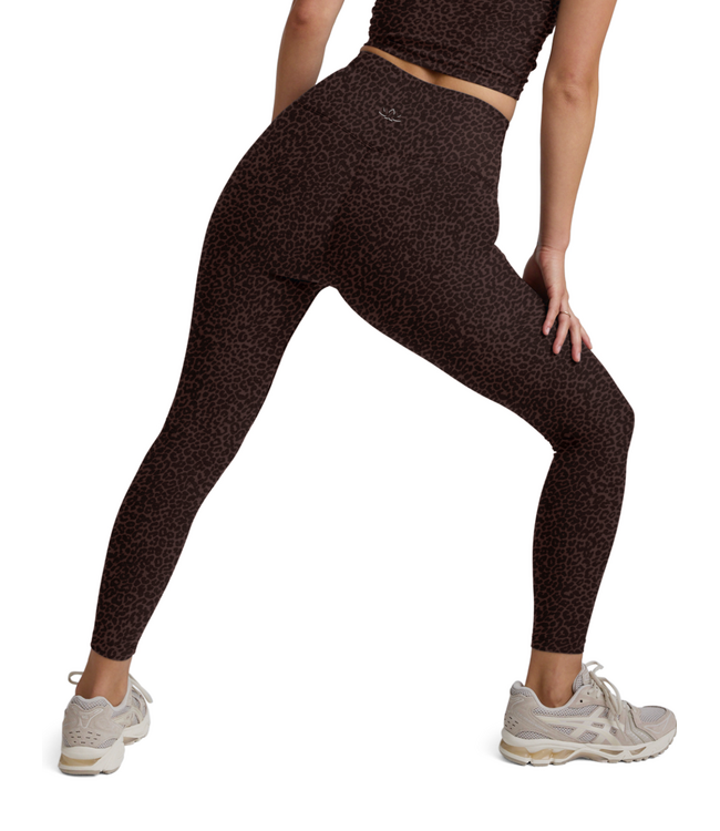 Softmark Caught In The Midi HW Legging- Cocoa Plum Leopard