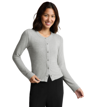 Beyond Yoga Luxelayer Fitted Cardigan- Heather Gray