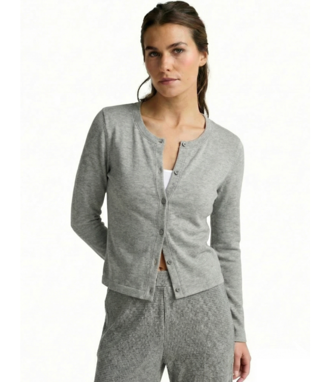 Luxelayer Fitted Cardigan- Heather Gray