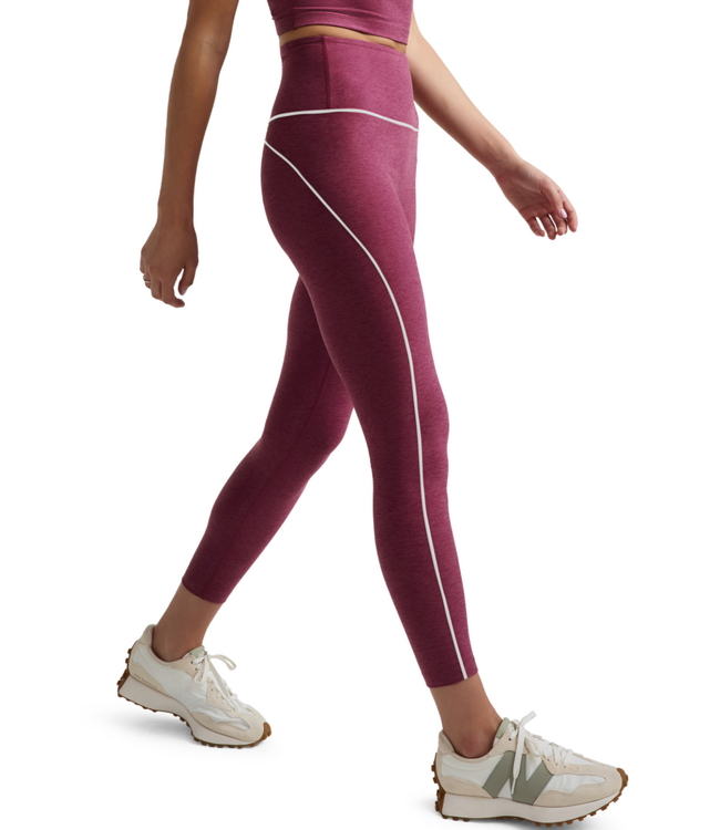 Spacedye Dynamic High Waisted Legging- Pomegranate Heather