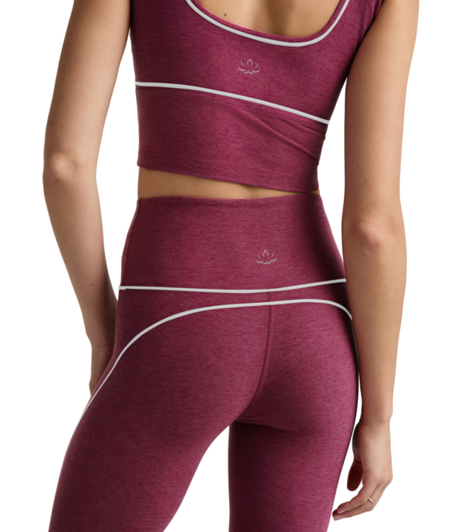 Spacedye Dynamic High Waisted Legging- Pomegranate Heather