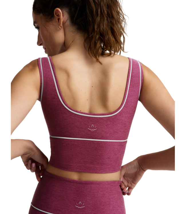Spacedye Dynamic Crop Tank- Pomegranate Heather