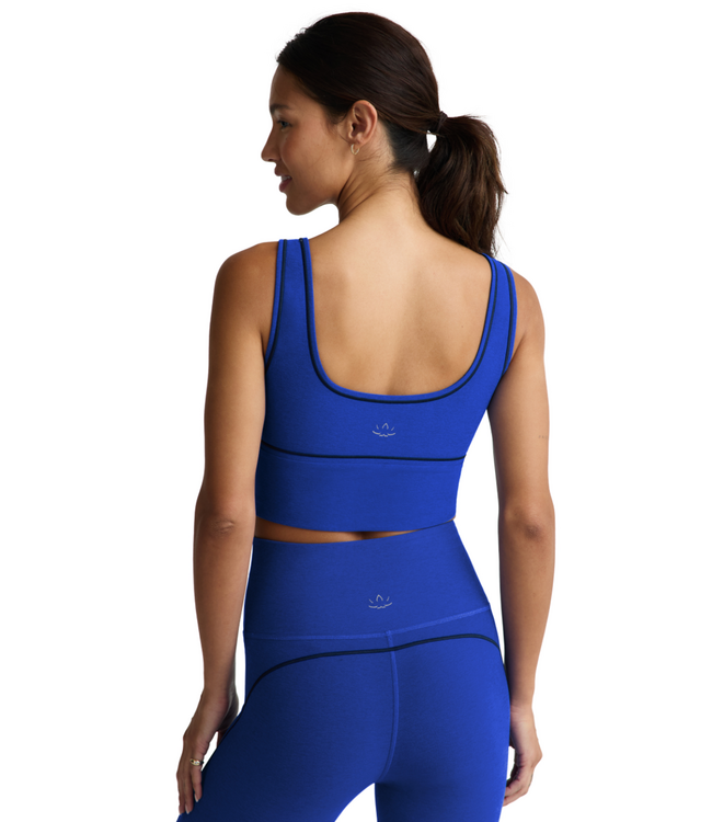 Spacedye Dynamic Crop Tank- Ultra Blue Heather