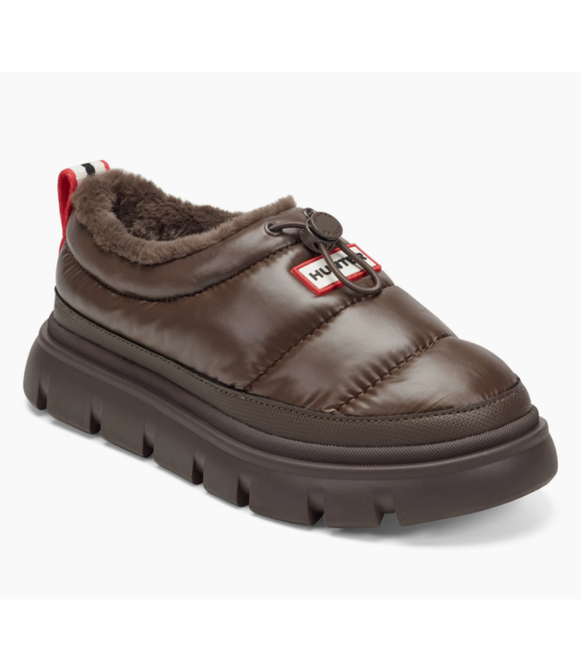 Madi Inulated Nylon Puffer Water Resistant Mule- Brown