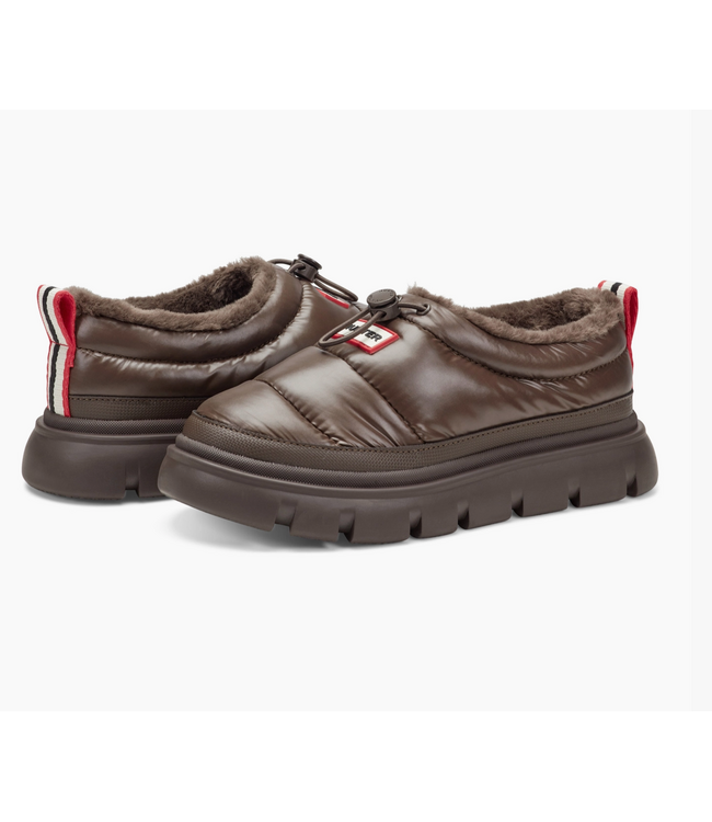 Madi Inulated Nylon Puffer Water Resistant Mule- Brown