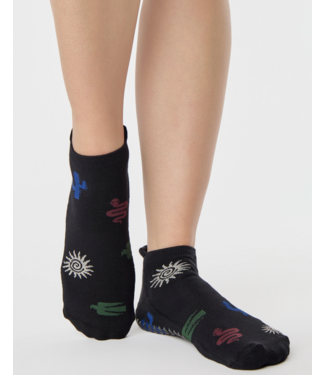 Desert Full Foot Grip Sock- Black