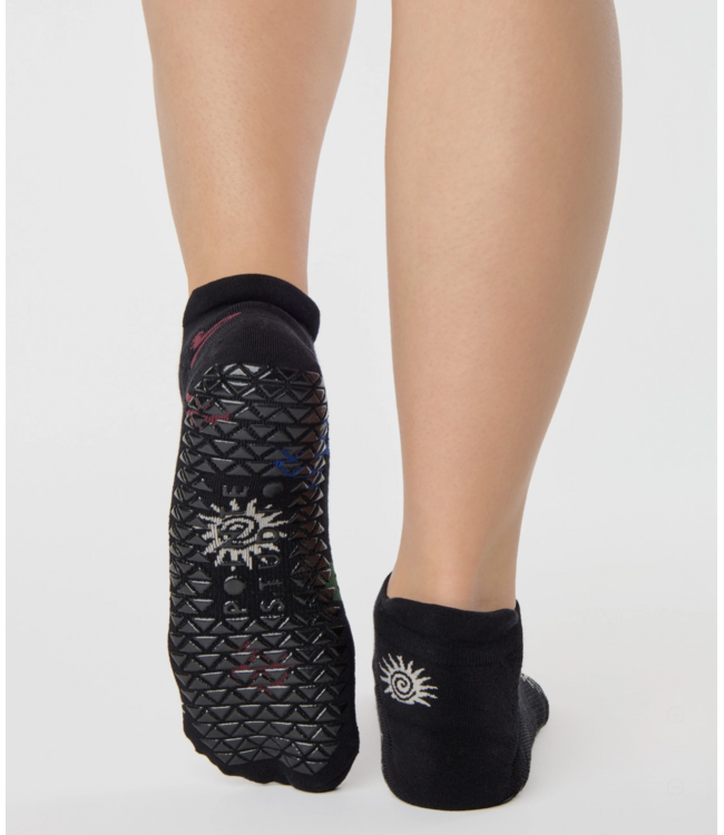 Desert Full Foot Grip Sock- Black