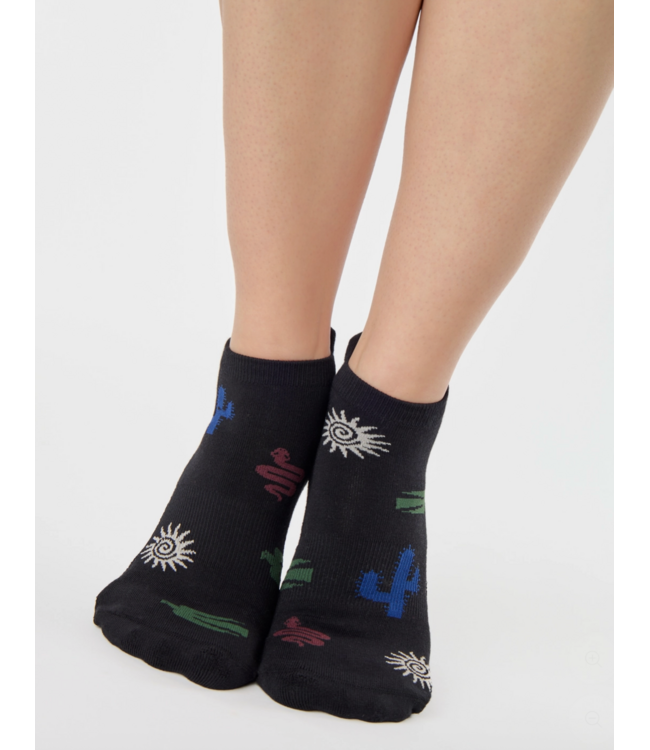 Desert Full Foot Grip Sock- Black