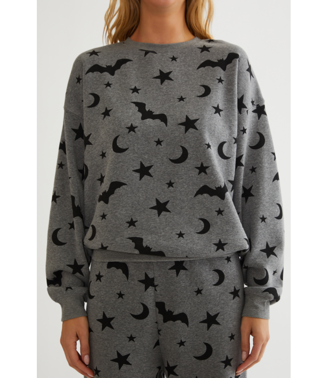 Devyn Oversized Sweatshirt- Halloween Night
