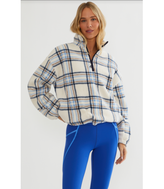 Beach Riot Leona Sherpa Jacket- Opal Sky Sherpa